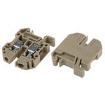 RS PRO Brown DIN Rail Terminal Block, 0.2 → 4mm², Single-Level