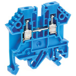 RS PRO Blue DIN Rail Terminal Block, 0.2 → 2.5mm², Screw Termination