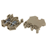 RS PRO Brown DIN Rail Terminal Block, 0.2 → 10mm², Screw Termination
