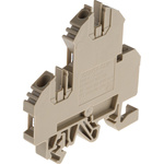RS PRO Brown Double Level Terminal Block, 0.5 → 4mm², Double-Level, Screw Termination