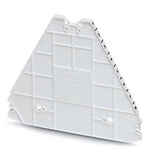 Phoenix Contact D-PTRV 8 WH 1-8 Series End Cover for Use with DIN Rail Terminal Blocks