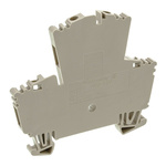 Weidmuller WDK Series Dark Beige Double Level Terminal Block, 2.5mm², Double-Level, Screw Termination, ATEX, IECEx