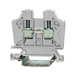 RS PRO Grey Feed Through Terminal Block, Single-Level, Cage Clamp Termination