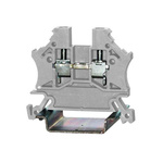 RS PRO Grey Feed Through Terminal Block, Single-Level, Cage Clamp Termination