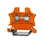RS PRO Orange Feed Through Terminal Block, Single-Level, Cage Clamp Termination