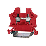 RS PRO Red Feed Through Terminal Block, Single-Level, Cage Clamp Termination