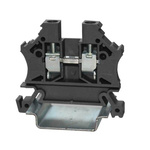 RS PRO Black Feed Through Terminal Block, Single-Level, Cage Clamp Termination