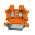 RS PRO Orange Feed Through Terminal Block, Single-Level, Cage Clamp Termination