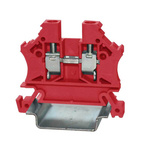 RS PRO Red Feed Through Terminal Block, Single-Level, Cage Clamp Termination