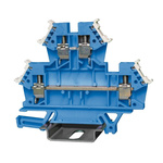 RS PRO Blue Feed Through Terminal Block, 2-Level, Cage Clamp Termination