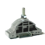 RS PRO Grey DIN Rail Terminal Block, 50mm², 1-Level, Bolt Termination