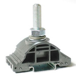 RS PRO Grey DIN Rail Terminal Block, 150mm², 1-Level, Bolt Termination