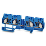RS PRO Blue Feed Through Terminal Block, 2.5mm², 1-Level, Spring Termination