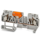 RS PRO Grey Disconnect Terminal Block, 2.5mm², 1-Level, Spring Termination