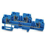 RS PRO Blue Feed Through Terminal Block, 2.5mm², 2-Level, Cage Clamp Termination