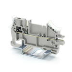 RS PRO Grey Feed Through Terminal Block, 2.5mm², 1-Level, Spring Termination