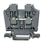 RS PRO Grey Feed Through Terminal Block, 25mm², 1-Level, Cage Clamp Termination