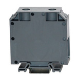 RS PRO Grey Feed Through Terminal Block, 95mm², 1-Level, Cage Clamp Termination