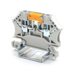 RS PRO Grey Disconnect Terminal Block, 2.5mm², 2-Level, Cage Clamp Termination