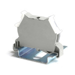 RS PRO Grey Non-Fused Terminal Block, 0.5mm², 1-Level, Cage Clamp Termination