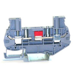 RS PRO Grey Disconnect Terminal Block, 6mm², 1-Level, Cage Clamp Termination