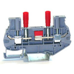 RS PRO Grey Disconnect Terminal Block, 6mm², 1-Level, Cage Clamp Termination