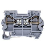 RS PRO Grey Component Terminal Block, 6mm², 1-Level, Spring Termination