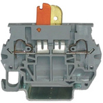 RS PRO Grey Disconnect Terminal Block, 4mm², 1-Level, Spring Termination