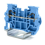 RS PRO Blue Feed Through Terminal Block, 4mm², 1-Level, Spring Termination