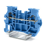 RS PRO Blue Feed Through Terminal Block, 4mm², 1-Level, Spring Termination