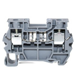 RS PRO Grey Component Terminal Block, 6mm², 1-Level, Clamp Termination