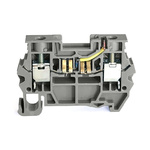 RS PRO Grey Component Terminal Block, 6mm², 1-Level, Clamp Termination
