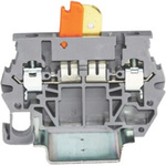 RS PRO Grey Disconnect Terminal Block, 4mm², 1-Level, Clamp Termination
