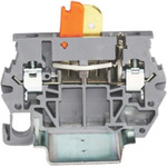 RS PRO Grey Disconnect Terminal Block, 4mm², 1-Level, Clamp Termination