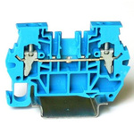 RS PRO Blue Feed Through Terminal Block, 4mm², 1-Level, Clamp Termination