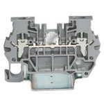 RS PRO Grey Feed Through Terminal Block, 4mm², 1-Level, Clamp Termination