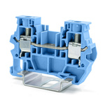 RS PRO Blue Feed Through Terminal Block, 6mm², 1-Level, Clamp Termination