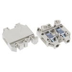 RS PRO Grey Feed Through Terminal Block, 10mm², Single-Level, Screw Termination