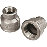 Georg Fischer Malleable Iron Fitting Reducer Socket, 1 in BSPP Female (Connection 1), 3/4 in BSPP Female (Connection 2)
