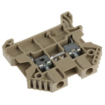 RS PRO Beige DIN Rail Terminal Block, 4mm², Single-Level, Screw Termination