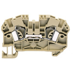RS PRO Blue DIN Rail Terminal Block, 4mm², Double-Level, Spring Clamp Termination