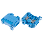RS PRO Blue Feed Through Terminal Block, Single-Level, Screw Termination
