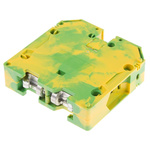 RS PRO Green, Yellow Earth Terminal Block, Double-Level, Screw Termination