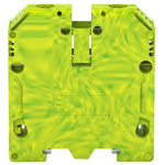 RS PRO Green, Yellow Earth Terminal Block, Double-Level, Screw Termination
