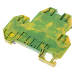 RS PRO Green, Yellow Earth Terminal Block, Double-Level, Screw Termination