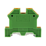 RS PRO Green, Yellow Earth Terminal Block, Single-Level, Screw Termination