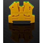 RS PRO Green, Yellow Earth Terminal Block, Single-Level, Screw Termination