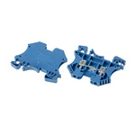 RS PRO Blue DIN Rail Terminal Block, 2.5mm², Single-Level, Screw Termination