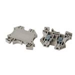 RS PRO DIN Rail Terminal Block, 6mm², Single-Level, Screw Termination