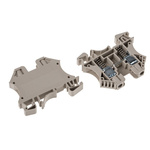 RS PRO Beige DIN Rail Terminal Block, 6mm², Screw Termination